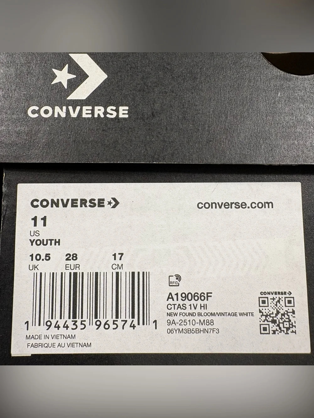 Converse Chuck Taylor All Star Easy On High Top Pink Hearts Little Girl 11 or 12